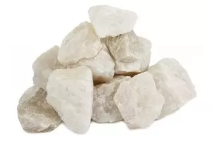 Камень Белый Кварц Колотый (ведро 10кг)
